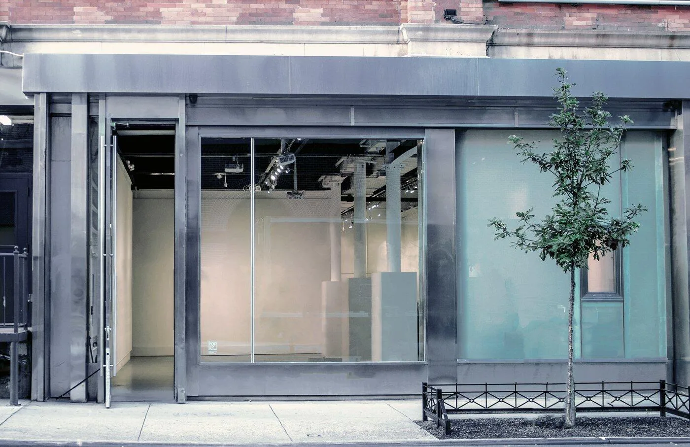 White Space Chelsea street-level window and facade at 530 West 25th Street